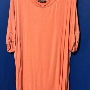 Elegant Coral Tunic Top